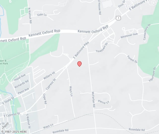 Location Map: 415 McFarlan Road, Kennett Square, PA 19348